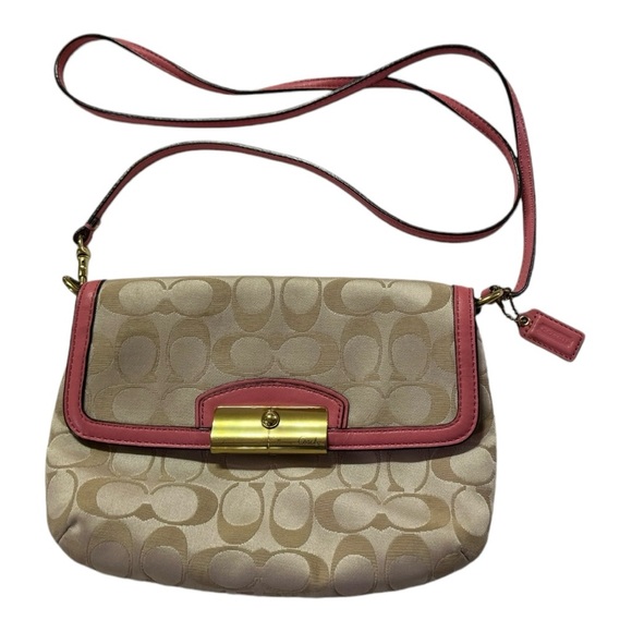 Coach Kristin Signature East/West Crossbody
Brass/Cream Light Khaki/Pink F22302 - Picture 6 of 8